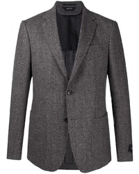 Мужской темно-серый шерстяной пиджак с узором "в ёлочку" от Z Zegna