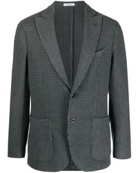 Мужской темно-серый шерстяной пиджак с узором "гусиные лапки" от Boglioli