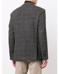 Мужской темно-серый шерстяной пиджак с узором "гусиные лапки" от Lardini