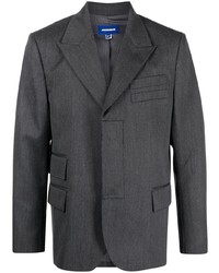 Мужской темно-серый шерстяной пиджак от Ader Error
