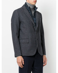 Мужской темно-серый шерстяной пиджак от Herno