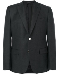 Мужской темно-серый шерстяной пиджак от Caruso