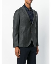 Мужской темно-серый шерстяной пиджак от Manuel Ritz