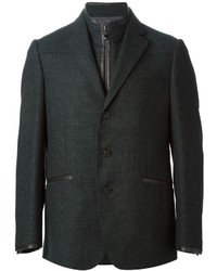 Мужской темно-серый шерстяной пиджак от Corneliani