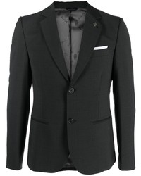 Мужской темно-серый шерстяной пиджак от Daniele Alessandrini