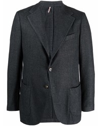 Мужской темно-серый шерстяной пиджак от Dell'oglio