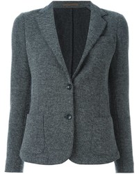 Женский темно-серый шерстяной пиджак от Eleventy