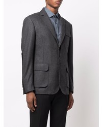 Мужской темно-серый шерстяной пиджак от Billionaire