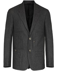Мужской темно-серый шерстяной пиджак от Fendi