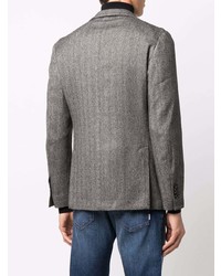 Мужской темно-серый шерстяной пиджак от Lardini