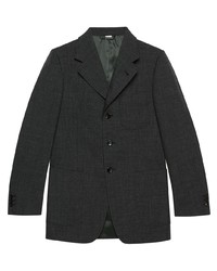 Мужской темно-серый шерстяной пиджак от Gucci