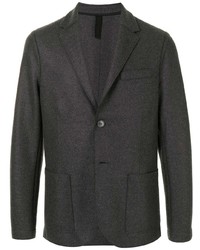Мужской темно-серый шерстяной пиджак от Harris Wharf London