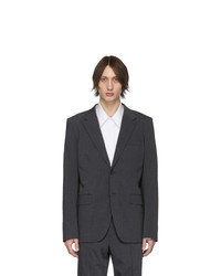 Мужской темно-серый шерстяной пиджак от Helmut Lang