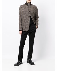 Мужской темно-серый шерстяной пиджак от Giorgio Armani