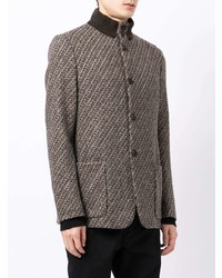 Мужской темно-серый шерстяной пиджак от Giorgio Armani