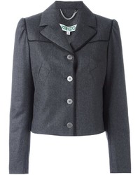 Женский темно-серый шерстяной пиджак от Kenzo
