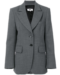 Женский темно-серый шерстяной пиджак от MM6 MAISON MARGIELA