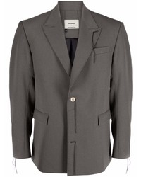 Мужской темно-серый шерстяной пиджак от Ninamounah