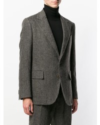 Мужской темно-серый шерстяной пиджак от Boglioli