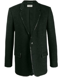 Мужской темно-серый шерстяной пиджак от Saint Laurent