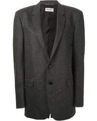 Мужской темно-серый шерстяной пиджак от Saint Laurent