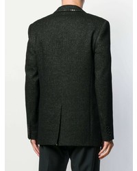 Мужской темно-серый шерстяной пиджак от Saint Laurent