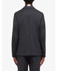 Мужской темно-серый шерстяной пиджак от Prada