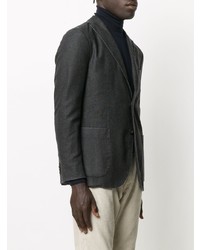 Мужской темно-серый шерстяной пиджак от Boglioli