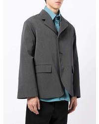 Мужской темно-серый шерстяной пиджак от Fumito Ganryu