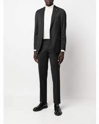 Мужской темно-серый шерстяной пиджак от Lardini