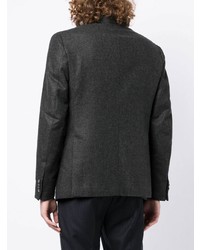 Мужской темно-серый шерстяной пиджак от Isaia