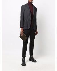 Мужской темно-серый шерстяной пиджак от Dell'oglio