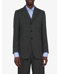 Мужской темно-серый шерстяной пиджак от Gucci