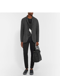 Мужской темно-серый шерстяной пиджак