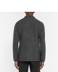 Мужской темно-серый шерстяной пиджак