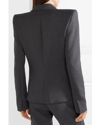 Женский темно-серый шерстяной пиджак от Mugler