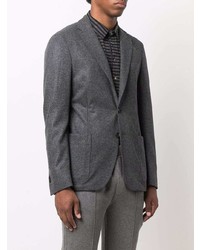 Мужской темно-серый шерстяной пиджак от Corneliani