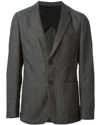 Мужской темно-серый шерстяной пиджак от Z Zegna