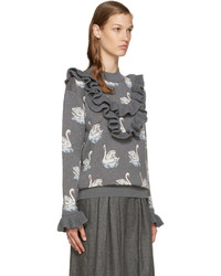 Женский темно-серый шерстяной свитер от Stella McCartney