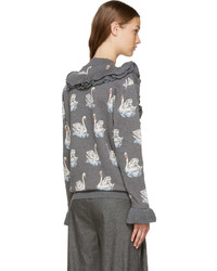 Женский темно-серый шерстяной свитер от Stella McCartney