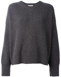 Женский темно-серый шерстяной свитер от Helmut Lang