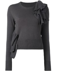 Женский темно-серый шерстяной свитер от MM6 MAISON MARGIELA