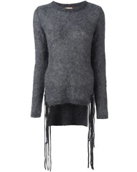 Женский темно-серый шерстяной свитер от No.21