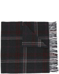 Мужской темно-серый шерстяной шарф в клетку от Polo Ralph Lauren