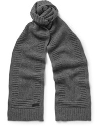 Мужской темно-серый шерстяной шарф от Belstaff