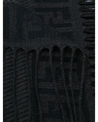 Мужской темно-серый шерстяной шарф от Fendi