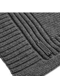 Мужской темно-серый шерстяной шарф от Belstaff