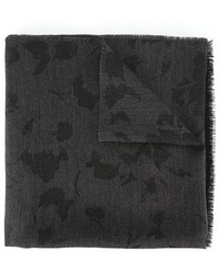 Мужской темно-серый шерстяной шарф от Lanvin