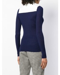 Женская темно-сине-белая водолазка от Sport Max Code