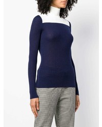 Женская темно-сине-белая водолазка от Sport Max Code